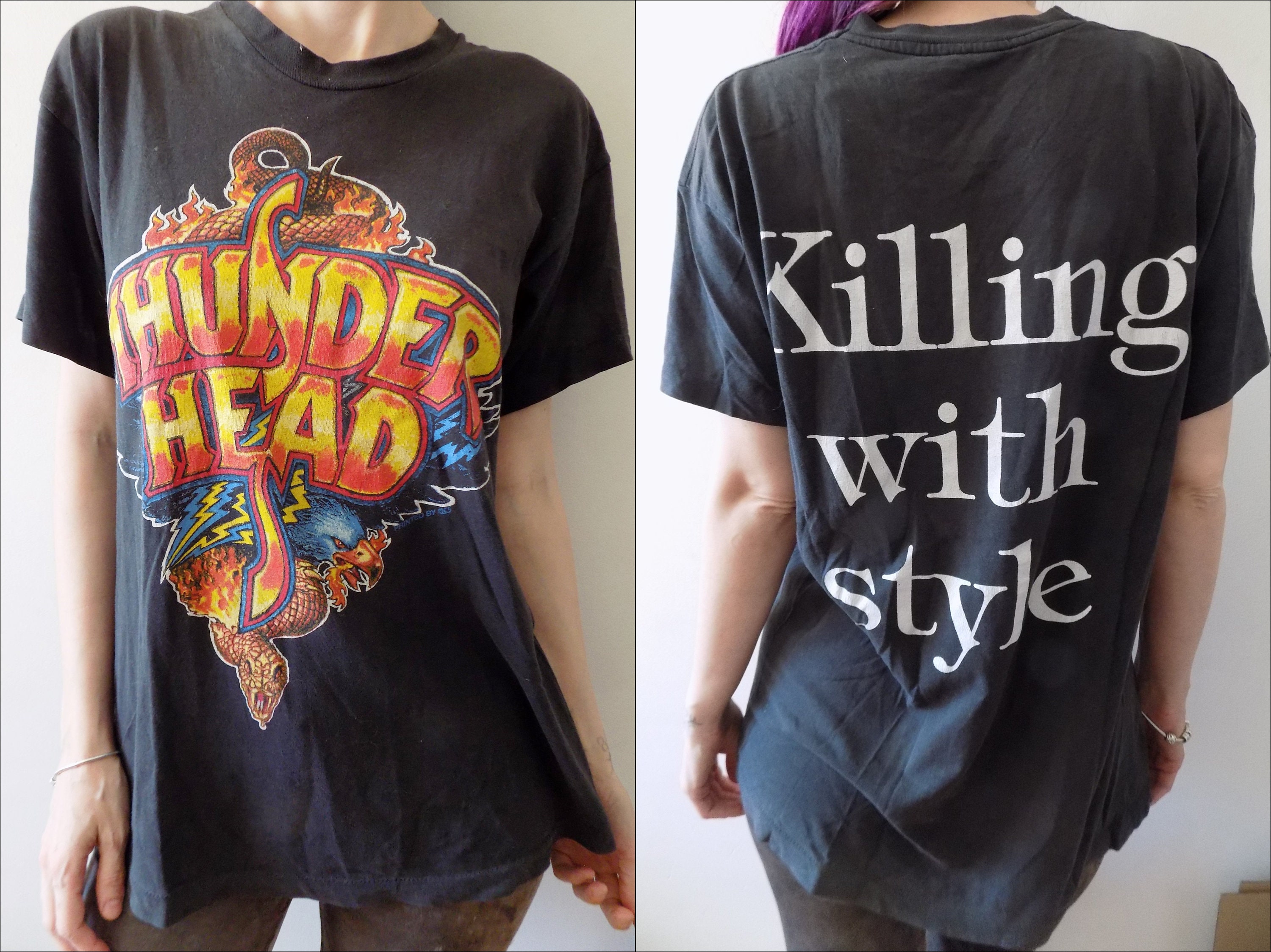 Vintage 90's Thunderhead Band T-shirt - Etsy 日本