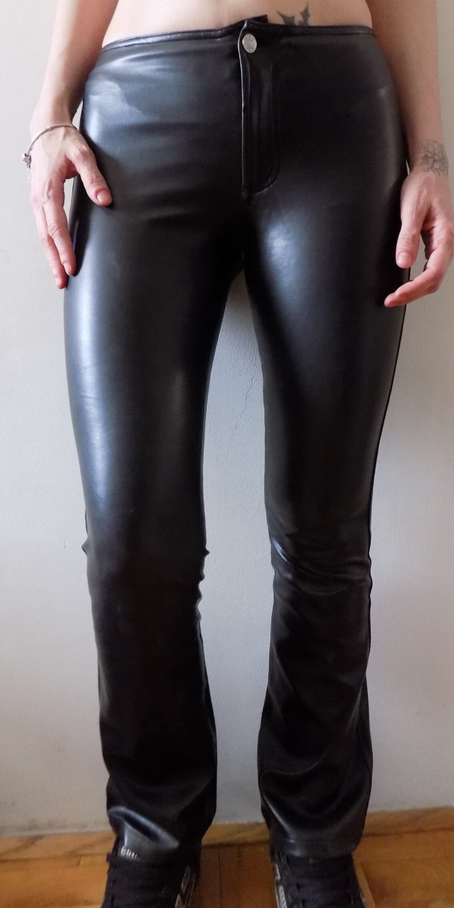 Vintage 00's Faux Leather Vegan Pants | Etsy