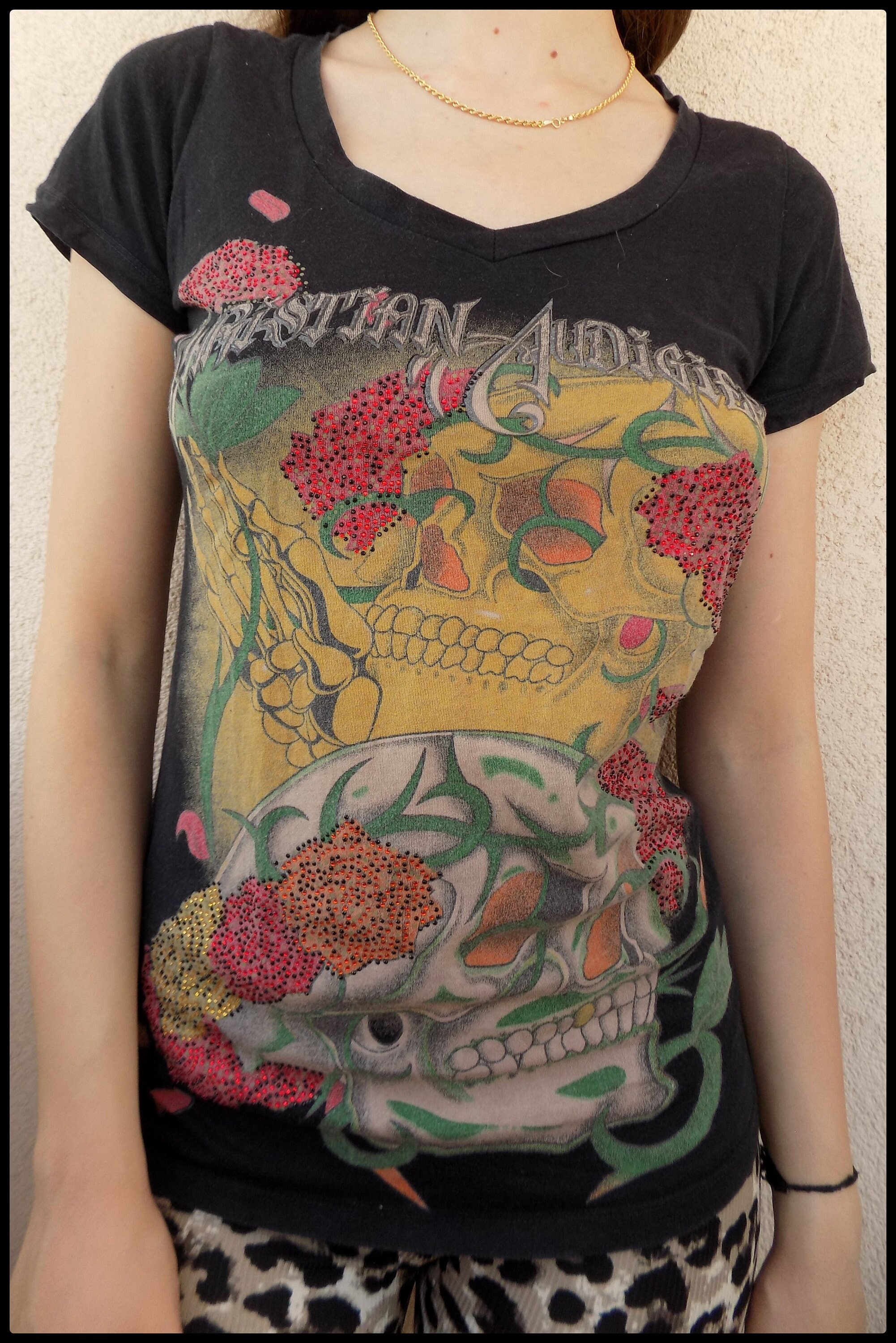 Y2K Christian Audigier Los Angeles T-shirt Ed Hardy Shirt - Etsy