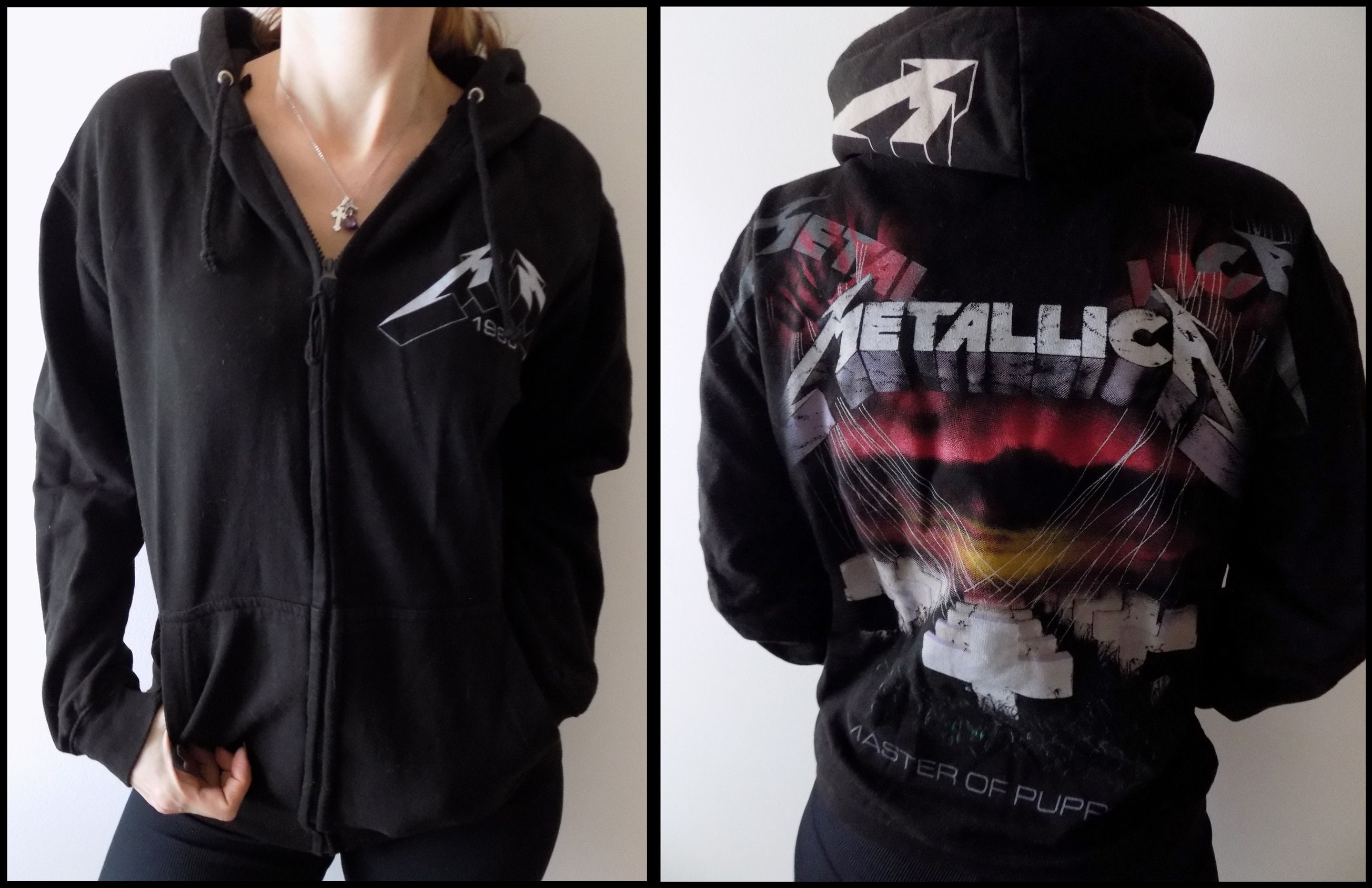 Vintage 90 s Metallica Master of Puppets Hoodie Etsy