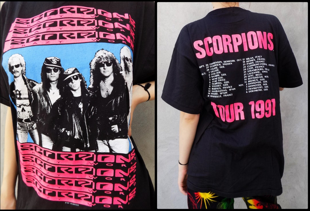 Vintage 90's Scorpions Tour T-shirt - Etsy