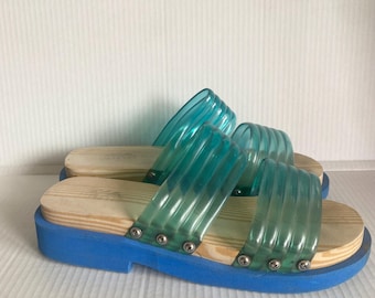 Vintage Y2K Rave Beach Slippers