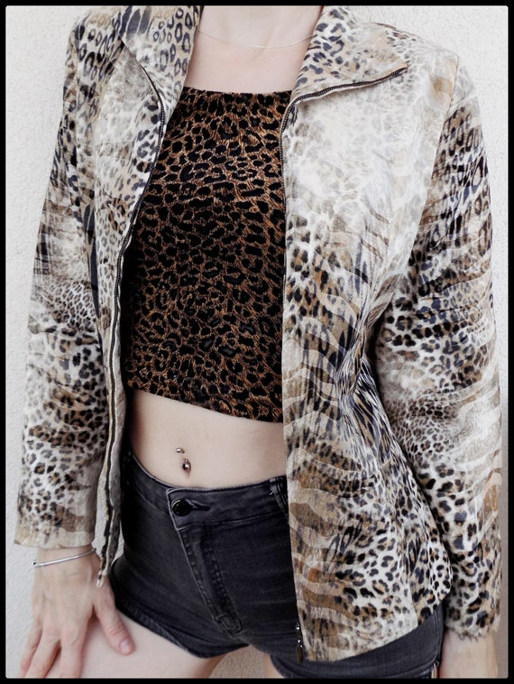 Vintage 90's Animal Print Jacket - image 2