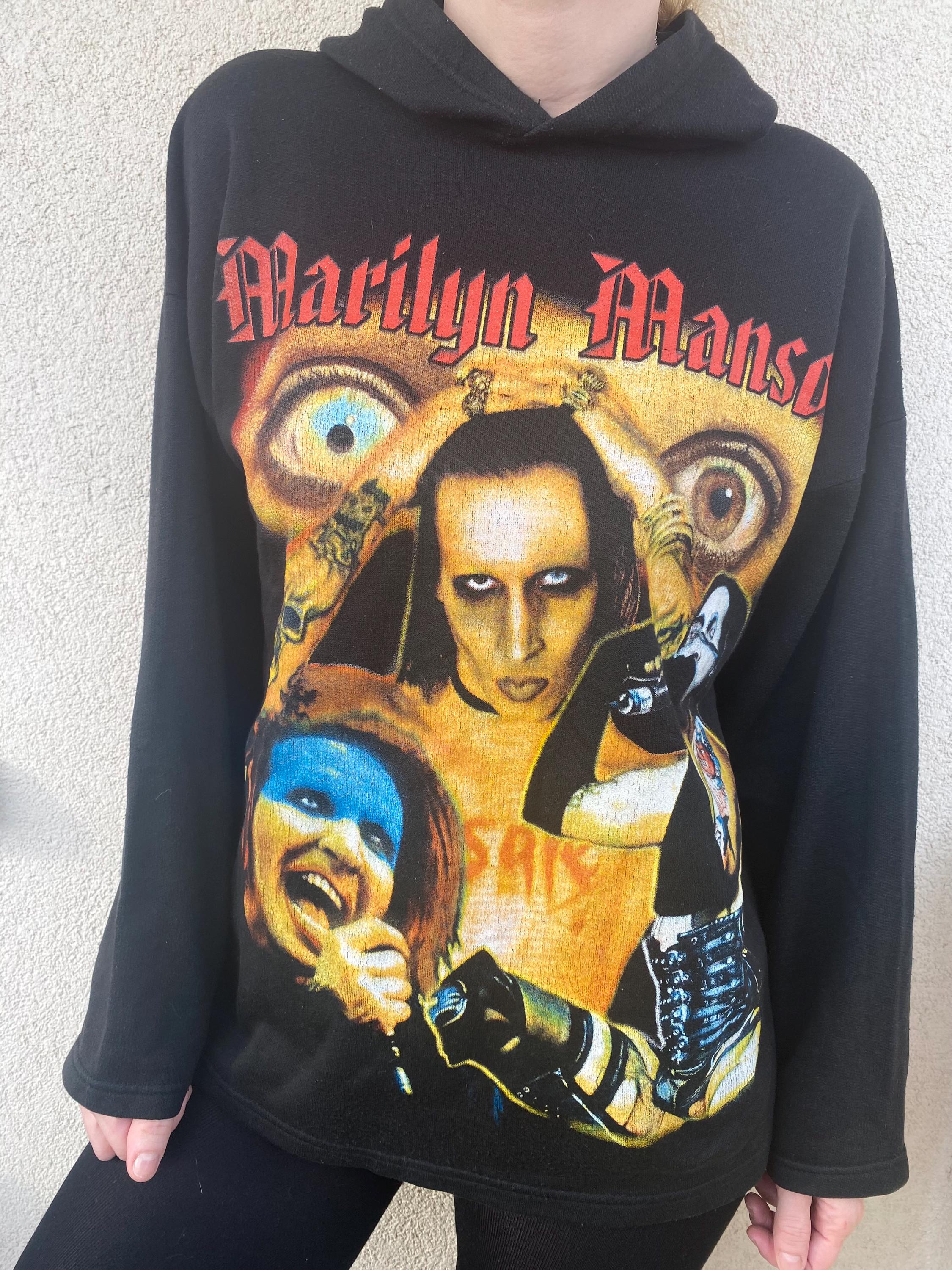 Y2K Rare Marilyn Manson Hoodie - Etsy