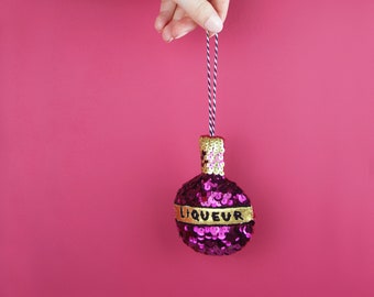 Luxury Luxury Liqueur Sequin Hanging Ornament