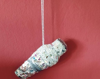 Luxury Classic Cocktail Shaker Sequin Heirloom Hanging Ornament
