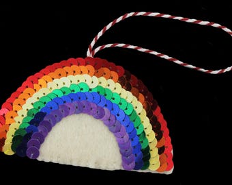 Regenbogen Pailletten Stickdatei PDF DOWNLOAD