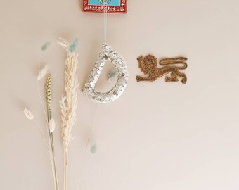 Personalisierte pailletten Buchstabe Erbstück Ornament, Baby, Hochzeit, Verlobungsgeschenk