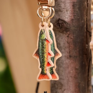 Brook Trout Keychain | Trout Keychain | Fly Fishing Keychain | Fish Keychains | Fishing Gifts | Gifts for Men | Fathers Day Gifts | Trout