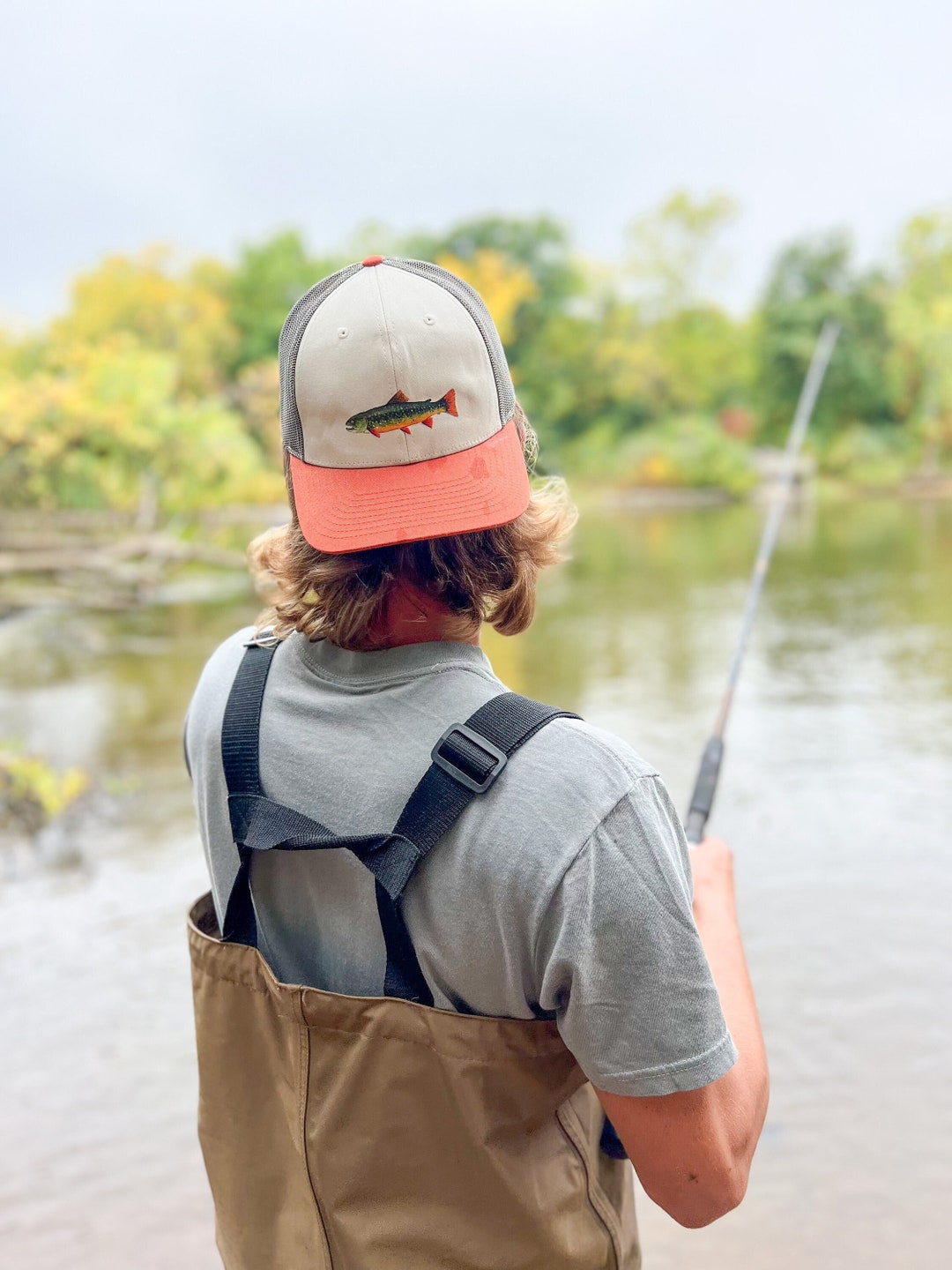 Brook Trout Hat Trout Hat Fish Hat Fly Fishing Gifts Trout Art Fishing