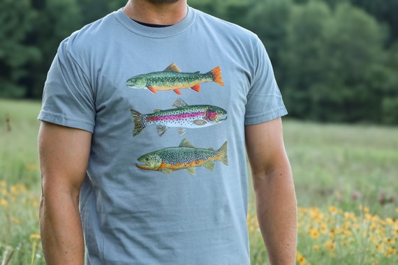 Trout Shirt | Trout T-shirt | Rainbow Trout Shirt | Fly Fishing Gifts | Trout Art | Fishing Shirt | Trout Fishing | Fishing Gifts for Men