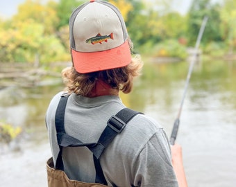 Brook Trout Hat | Trout Hat | Fish Hat | Fly Fishing Gifts | Trout Art | Fishing Gift | Fishing Hat | Fly Fishing Gifts | Gifts for Men