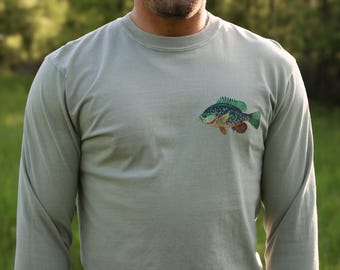 Pumpkinseed Long Sleeve Tee | Pumpkinseed Shirt | Sunfish Shirt | Lake Shirt | Fishing Shirt | Panfish Shirt | Bluegill Shirt | Bluegill Tee