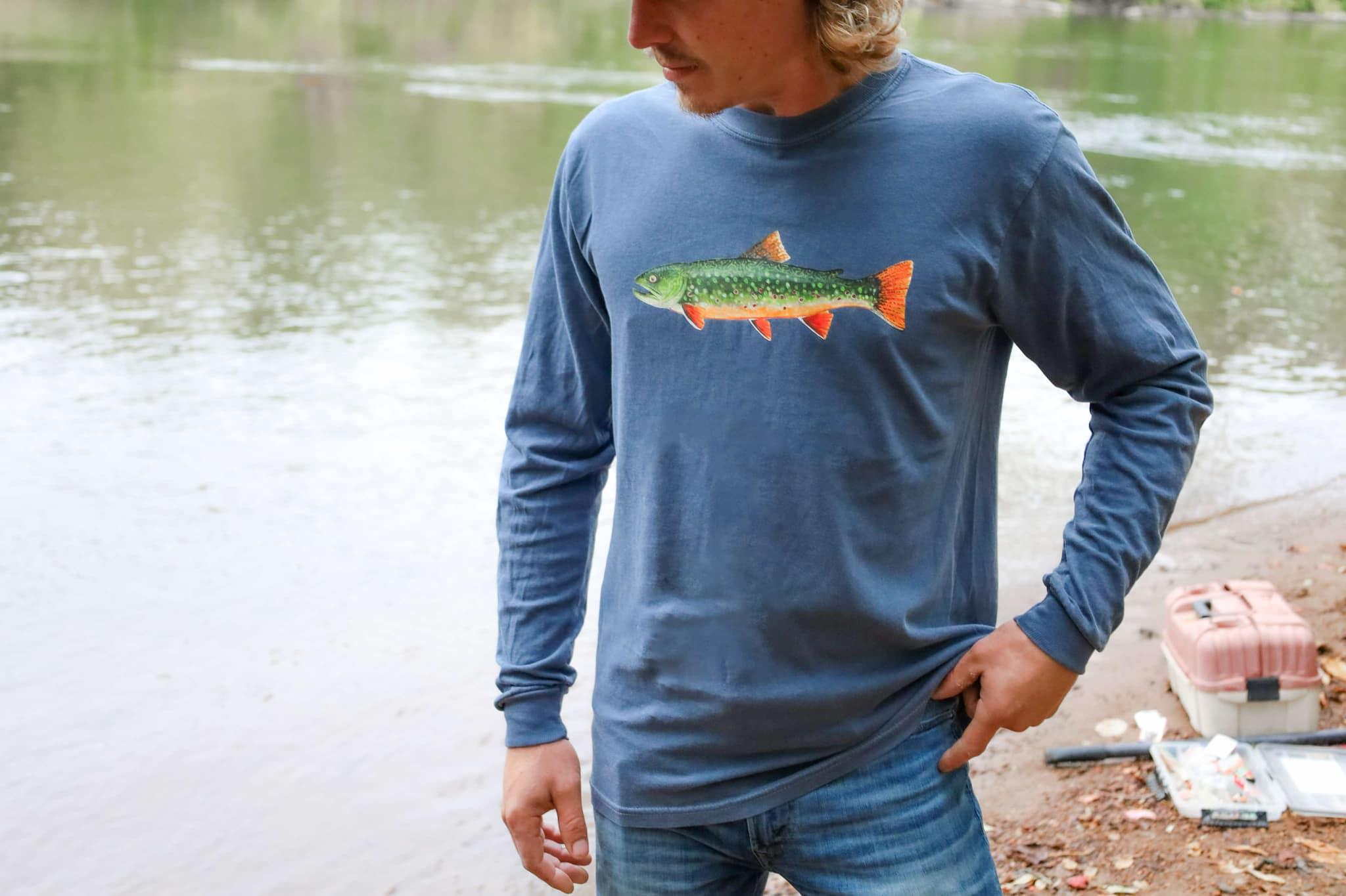 Brook ブルックトラウト　Tシャツ Tシャツ】ブルックトラウトの鱗 / Anglers case