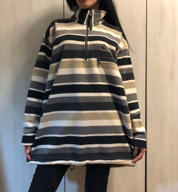 Vintage Jack Wolfskin Fleece Sweater, Polar Fleece Sweater, Striped Fleece Sweater, Vintage Jack Wolfskin Fleece Jacket Vintage Jack Wolfskin Fleece Sweater, Polar Fleece Sweater, Striped Fleece Sweater, Vintage Jack Wolfskin Fleece Jacket