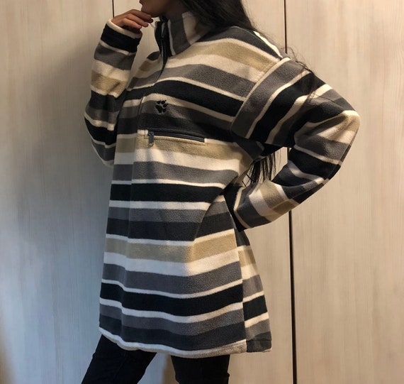 Vintage Jack Wolfskin Fleece Sweater, Polar Fleece Sweater, Striped Fleece Sweater, Vintage Jack Wolfskin Fleece Jacket Vintage Jack Wolfskin Fleece Sweater, Polar Fleece Sweater, Striped Fleece Sweater, Vintage Jack Wolfskin Fleece Jacket