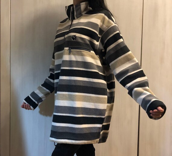 Vintage Jack Wolfskin Fleece Sweater, Polar Fleece Sweater, Striped Fleece Sweater, Vintage Jack Wolfskin Fleece Jacket Vintage Jack Wolfskin Fleece Sweater, Polar Fleece Sweater, Striped Fleece Sweater, Vintage Jack Wolfskin Fleece Jacket
