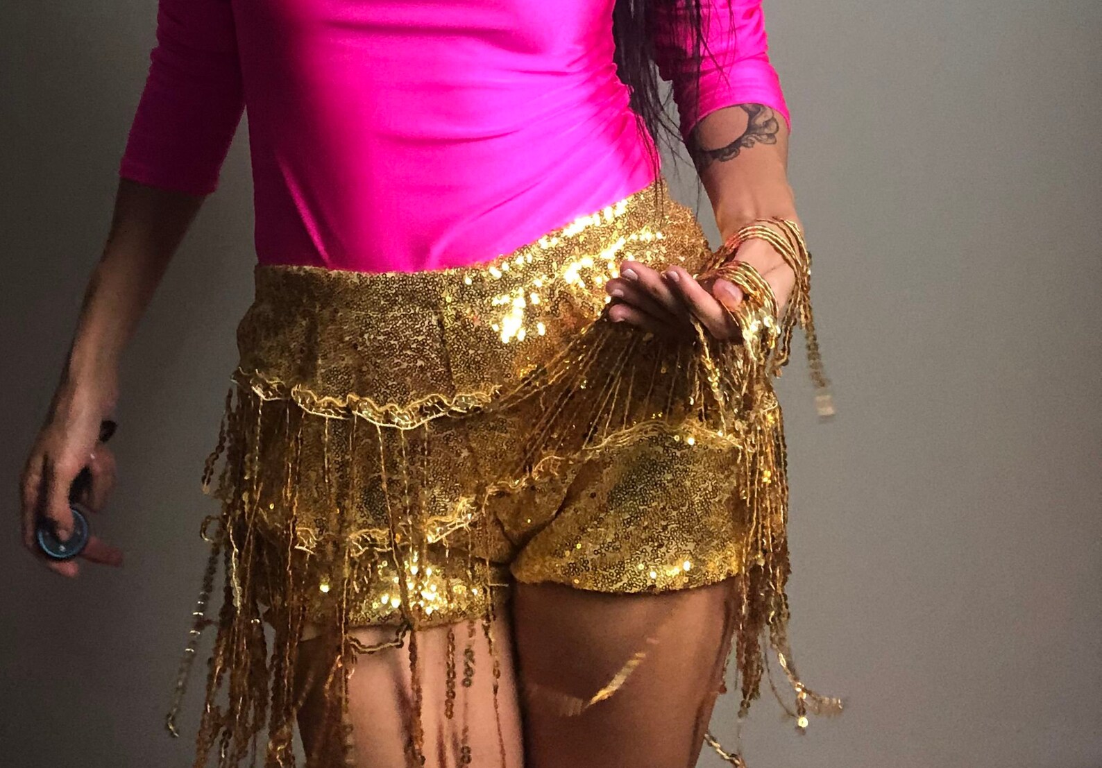 Vintage Gold Boho Shorts Belly Dance Fringe Shorts Tribal Etsy