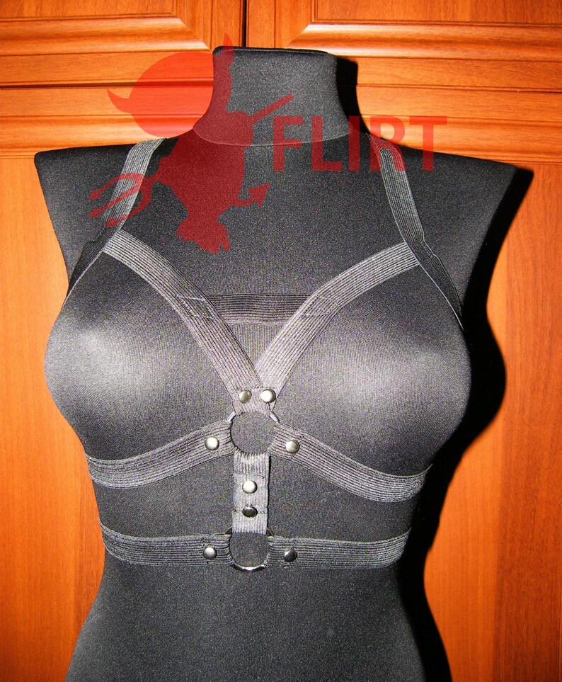 Chest harness Bra bondage plus size in stock Etsy