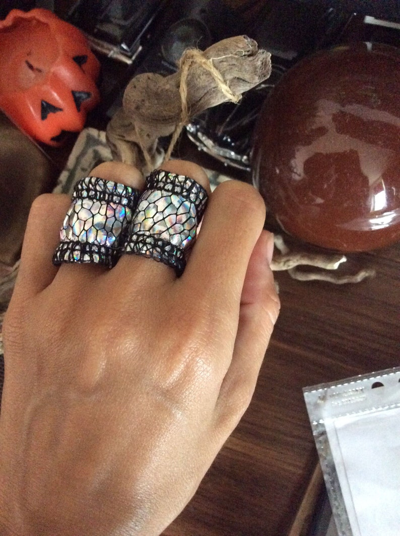 Tinsel Elastic Rings Finger Stretch Rings EDC Wide Glossy Etsy