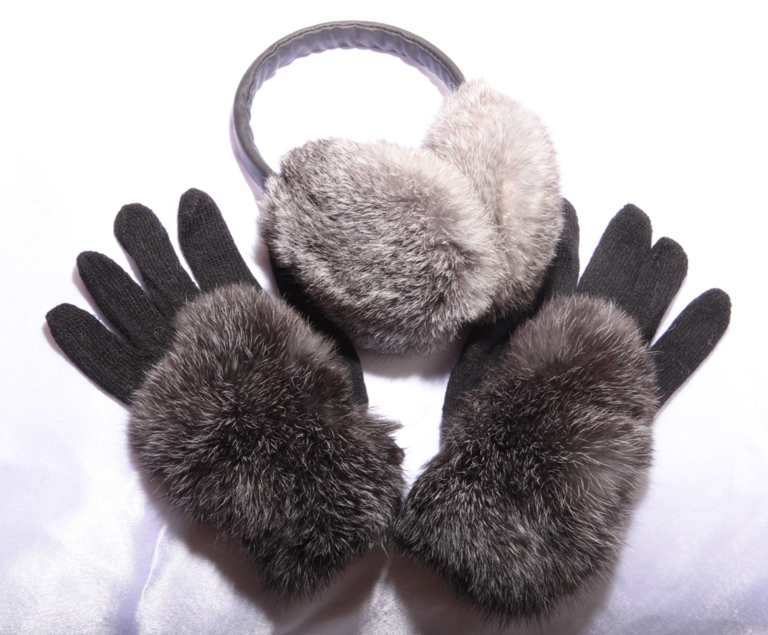 chinchilla fur gloves