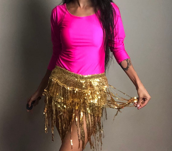 Vintage Gold Boho Shorts Belly Dance Fringe Shorts Tribal Etsy