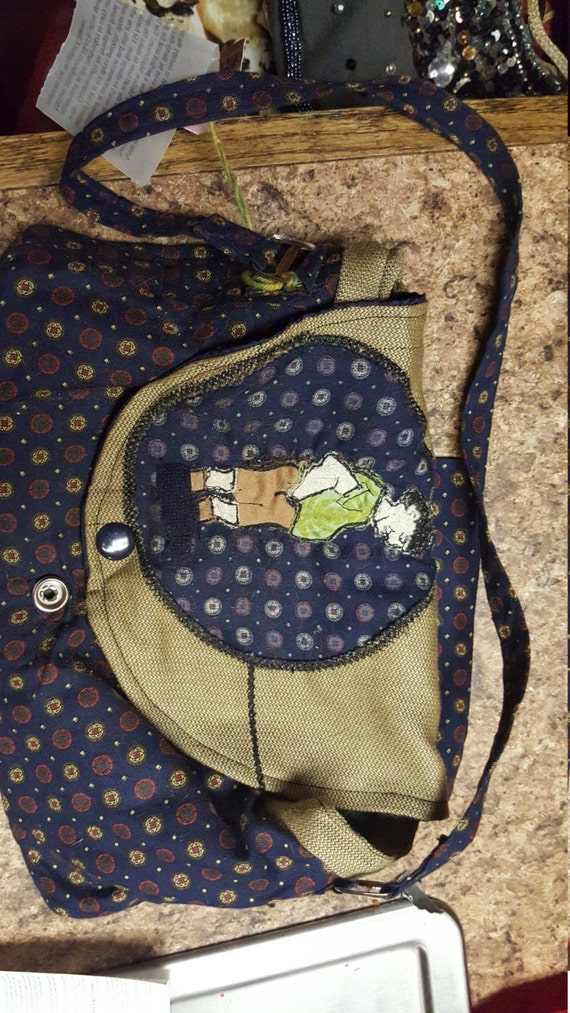 Handmade Arnie art handbag purse shoulder bag