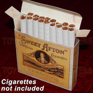 Indiana Jones Raiders of the Lost Ark  Marion Ravenwood Sweet Afton cigarette box replica prop Harrison Ford Belloq Last Crusade