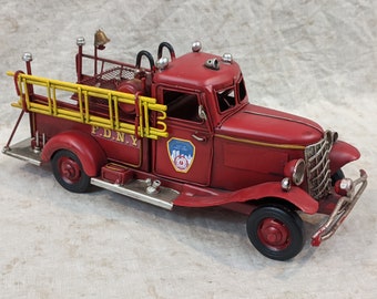 antique metal toy fire trucks