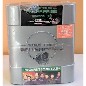 Rare Star Trek Enterprise Mint and Sealed the Complete Second Season 2 DVD with Bonus Disc 7 DVD’s Region 1 USA Captain Kirk Spock Scotty