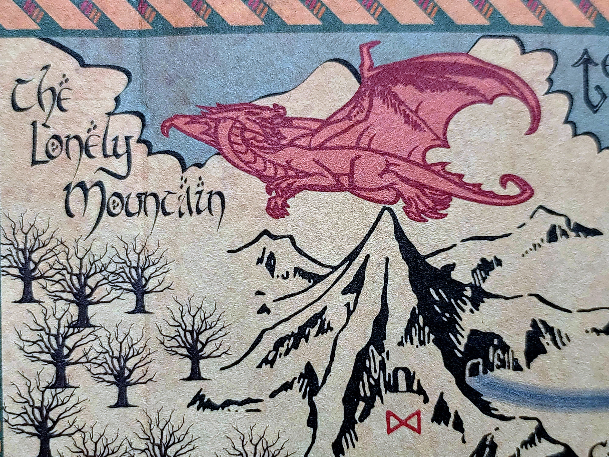 The Hobbit, Thrors Map of Erebor, Thrain Elrond, Thorins Lonely Mountain,  Smaug Dragon, JRR Tolkien Lord of the Rings, Middle Earth, Bilbo - Etsy  België, image size:2500x1875