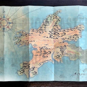 NUMENOR Map Mittelerde Herr der Ringe Replik Prop Wand Kunst Poster JRR Tolkien Hobbit LOTR Fantasy Cosplay Gondor Gandalf