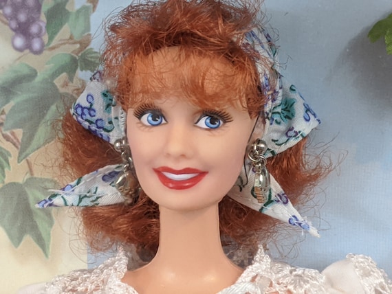 NEAR MINT Vintage Barbie in I Love Lucy Italian Movie Wine Making Episode 150 Grapes Lucille Ball Desi Arnaz Fred and Ethel Mertz Rome Italy Etsy