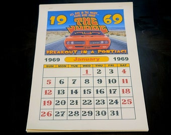 LARGE 1969 Pontiac GTO the Judge Classic Muscle Car Ram Air V8 GM 454 Big  Block Engine Dealer Wall Calendar Man Cave Restoration Mechanic - Etsy
