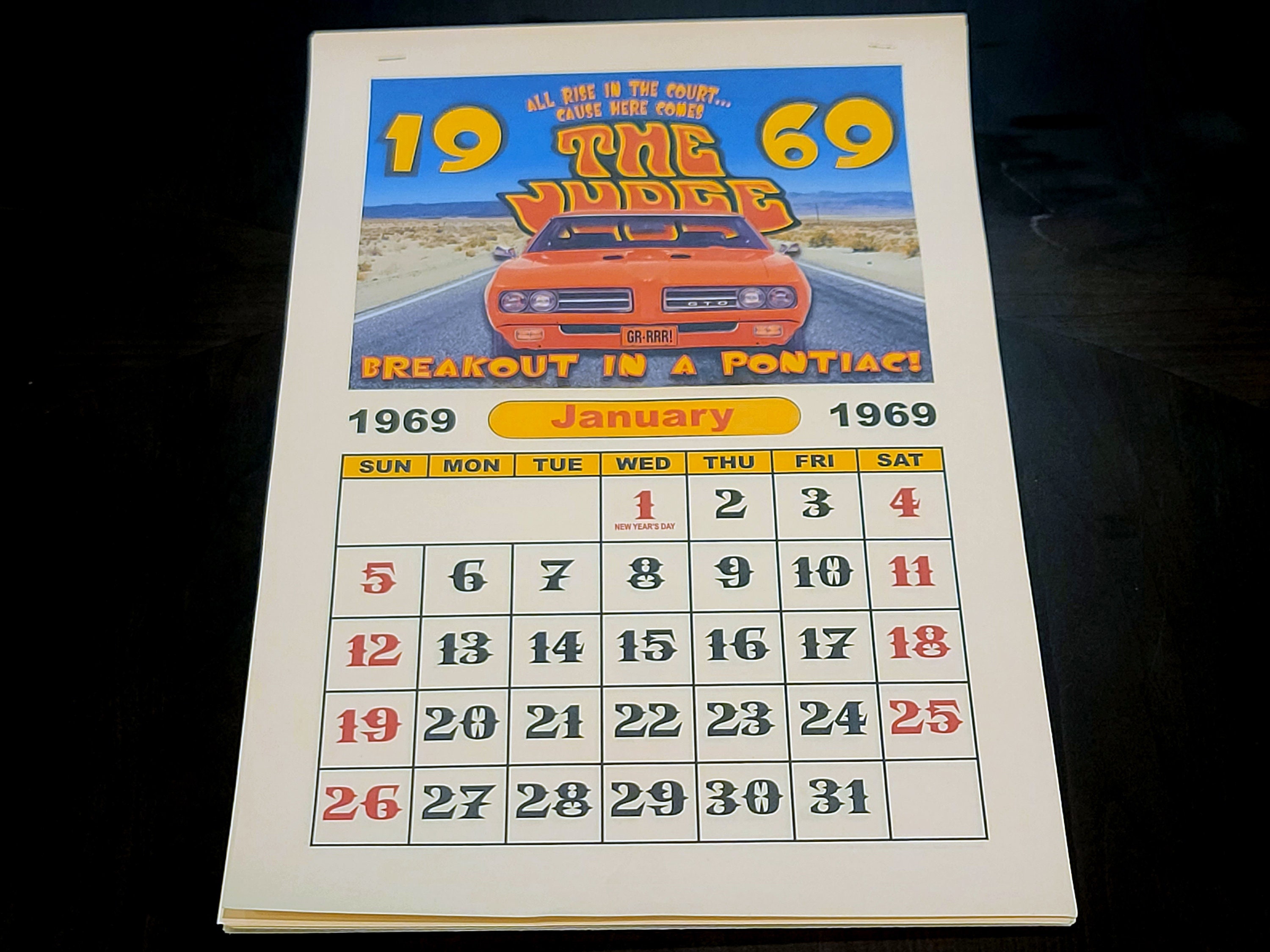 GTO カレンダー Pontiac Calendar - Etsy