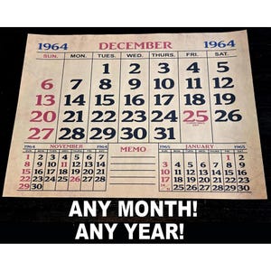 Vintage 1997 Calendar - Etsy