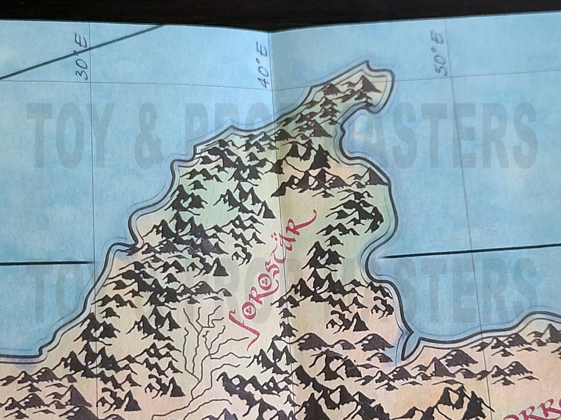 NUMENOR Map Middle Earth Lord of the Rings Fellowship Replica Prop Wall ...