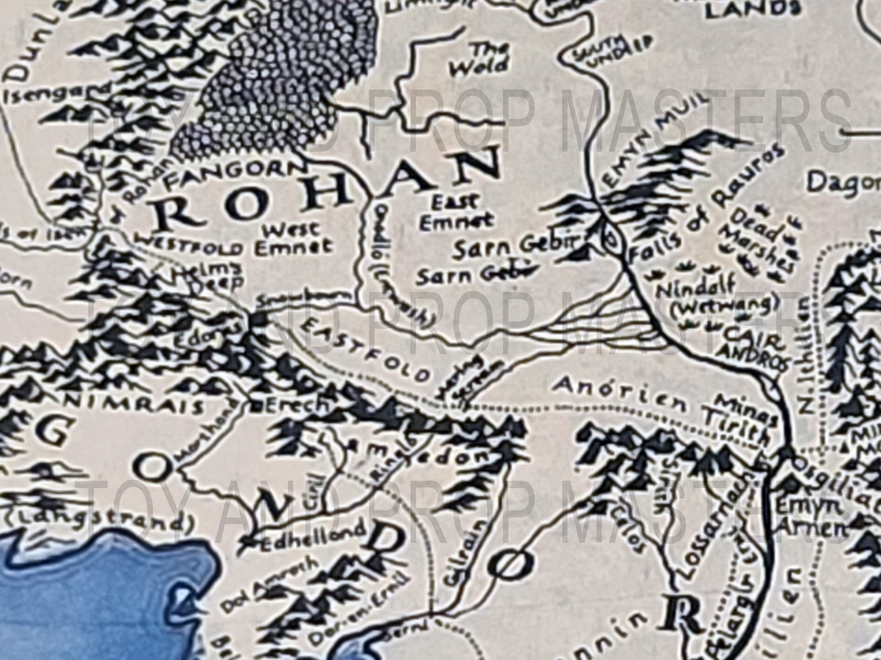 JRR トールキン 中つ国地図プリント 指輪物語 旅の仲間 レプリカ