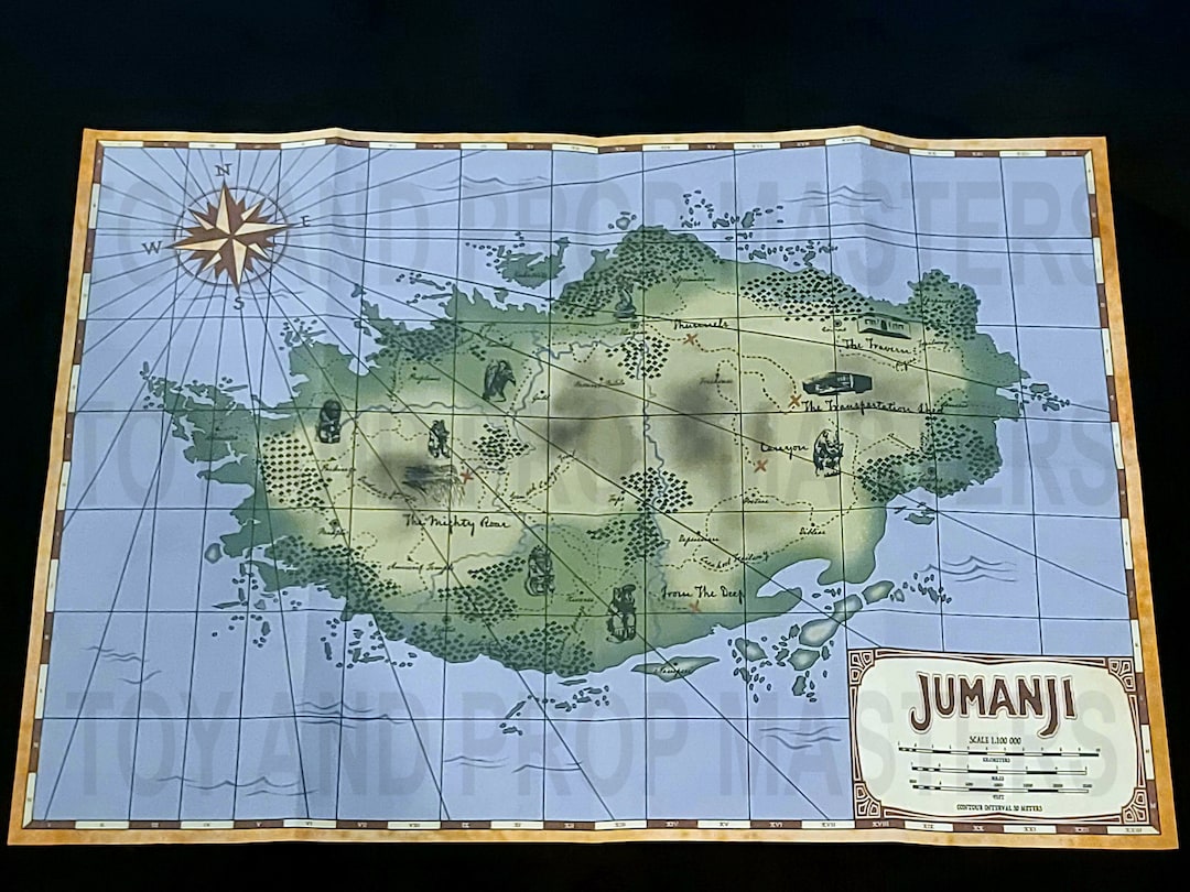 JUMANJI Film Replica Map Prop to the Jungle the Next Level Jack