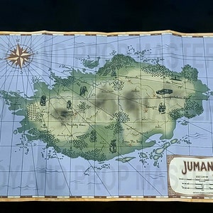 JUMANJI Film Replica Map Prop Welcome to the Jungle The Next Level Jack Black Professor Shelly Oberon Dr. Smolder Bravestone Dwayne Johnson