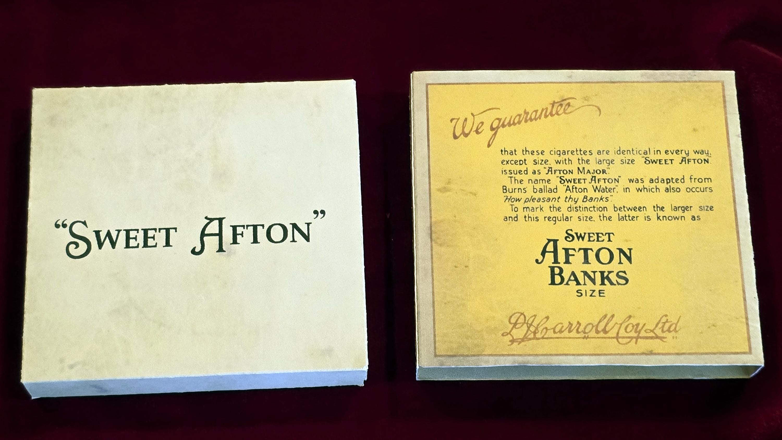 Indiana Jones Raiders of the Lost Ark Marion Ravenwood Sweet Afton  Cigarette Box Replica Prop Harrison Ford Belloq Last Crusade