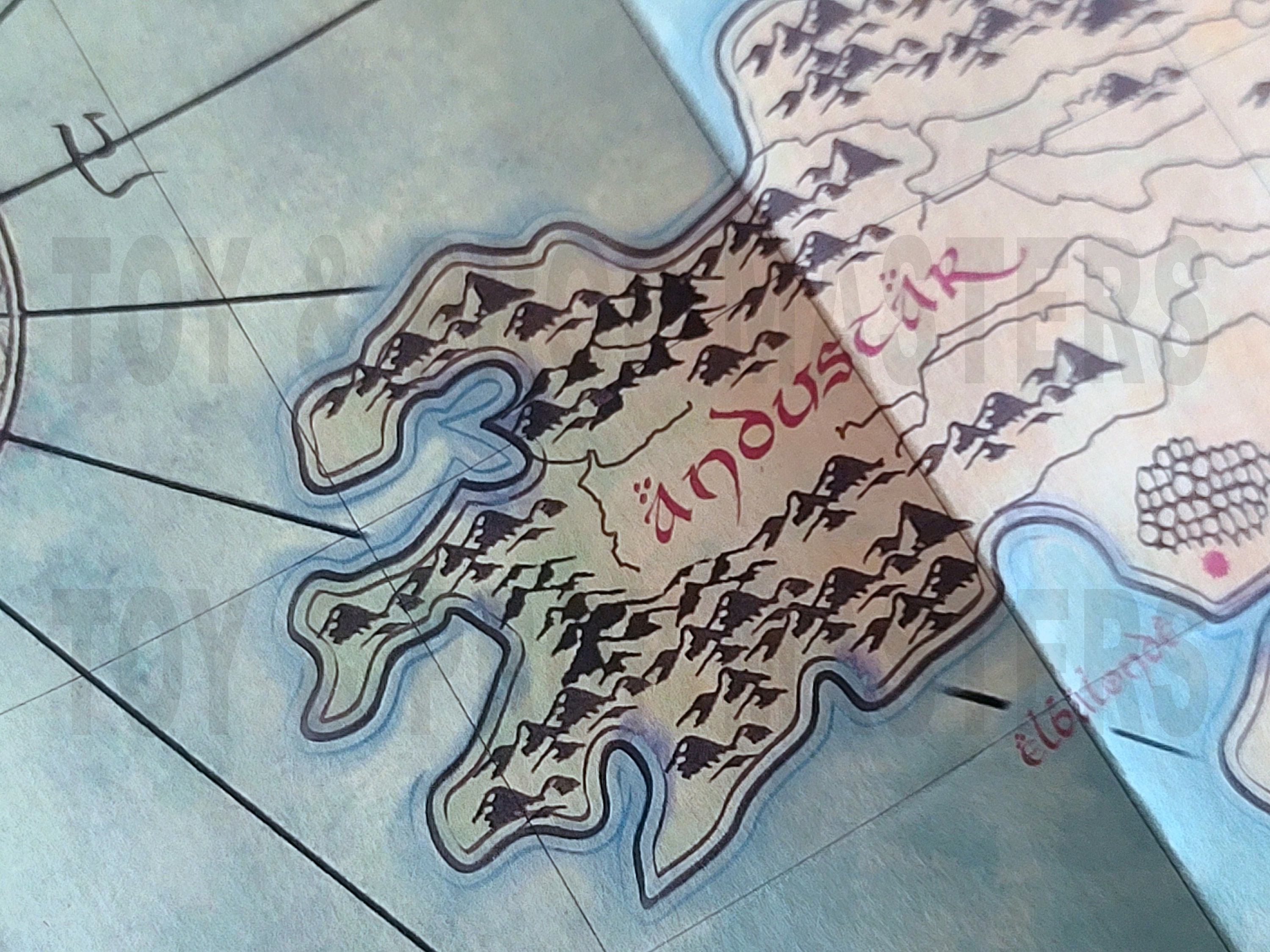 NUMENOR Map Middle Earth Lord of the Rings Fellowship Replica Prop Wall ...