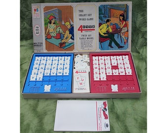Vintage 1967 4CYTE Foresight The Smart Set Word Game 4728 Vintage Board Game Published by Milton Bradley Fun Craft Project, Parker Brothers