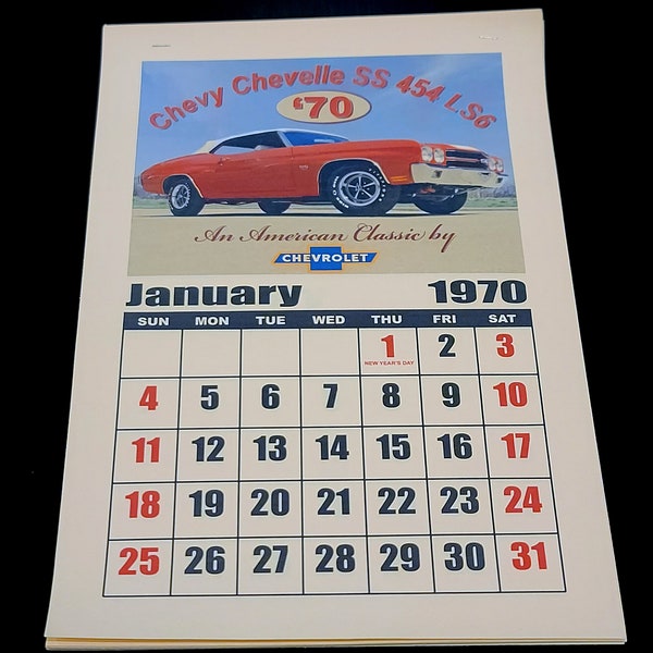 Muscle Car Calendar Etsy