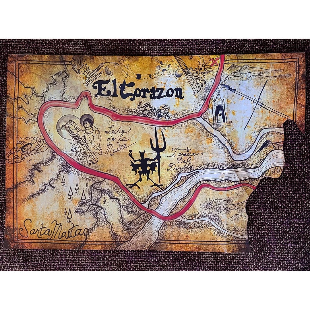 Romancing the Stone Treasure Map Replica Prop Joan Wilder Jewel of