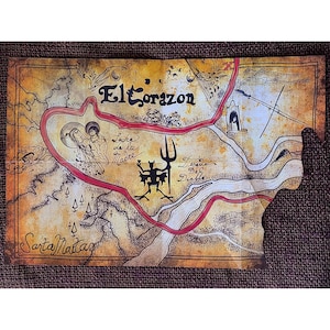 Romancing the Stone Treasure Map Replica Prop Joan Wilder Jewel of the Nile Michael Douglas, Kathleen Turner, Danny DeVito, Robert Zemeckis