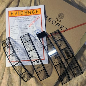 WWII MICROFILM Indiana Jones FBI Dossier Folder WW2 Replica Prop Raiders of the Lost Ark Belloq Toht Harrison Ford Indy Last Crusade Rotla