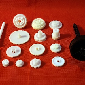 HUGE LOT 16 Steampunk Gears Greeblies Greebles Kitbashing Star Wars Sci-Fi Detail Element Kit Bashing Plastics Design Parts Top Hats, Makers
