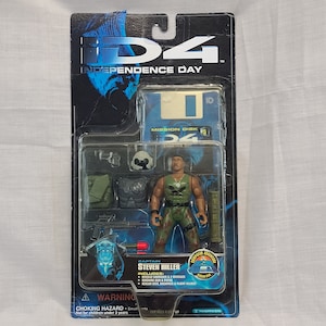 MOC Mint on Card USMC FA-18 Pilot Captain Steven Hiller Action Figure Id4 Independence Day Alien Id-4 Will Smith Marine Corps Military