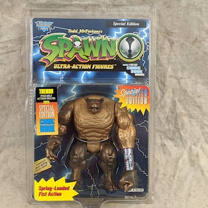 RARE MINT Todd McFarlane Special Edition Action Figure Gold TREMOR Spawn Comic Book Clear Plastic Display Violator, Richard Massullo